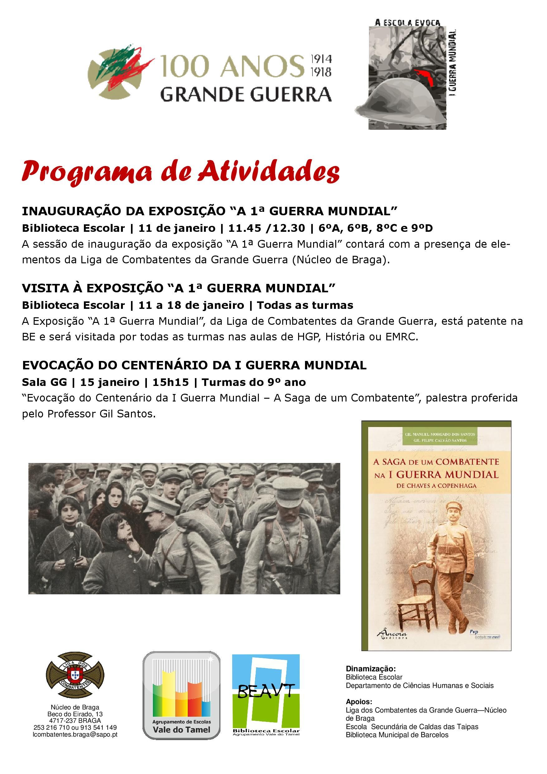 Escola B/S de Vale do Tamel comemora Centenário da 1ª Guerra Mundial