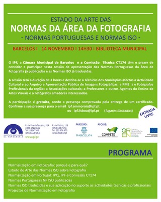 Sessão de apresentação das normas da área da fotografia