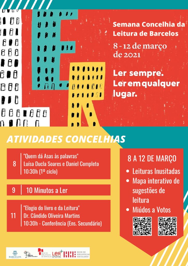 Barcelos comemora a Semana Concelhia da Leitura, 8 a 12 de março